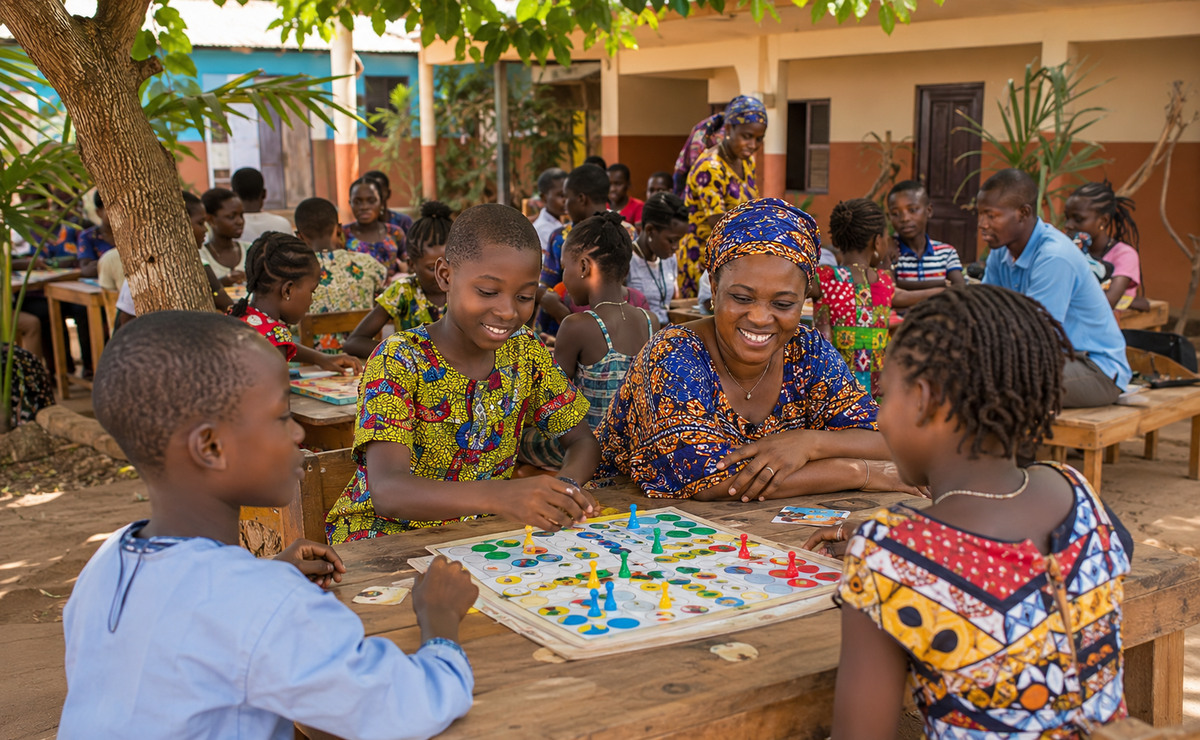 Participants au Festival des jeux de société de Ouidah