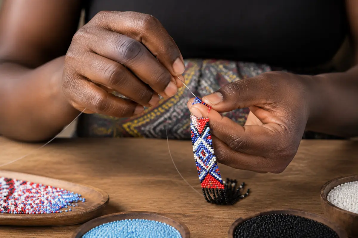 Bijoux, sacs et accessoires réalisés en perles