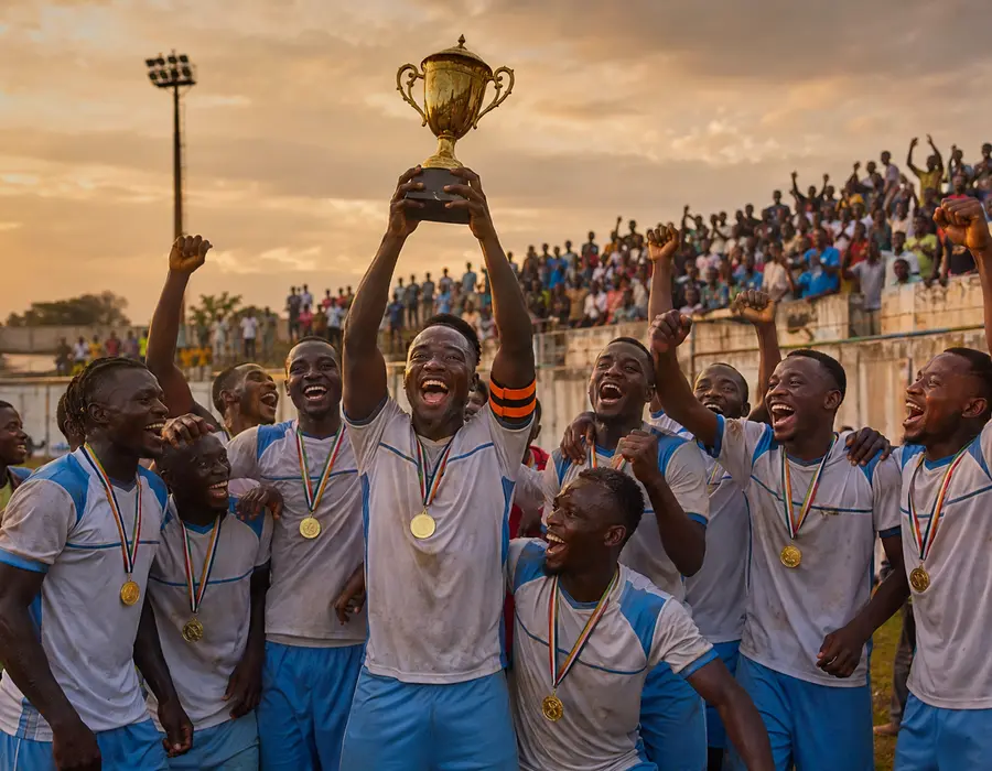 Action de jeu pendant la Super Coupe Porto-Novo