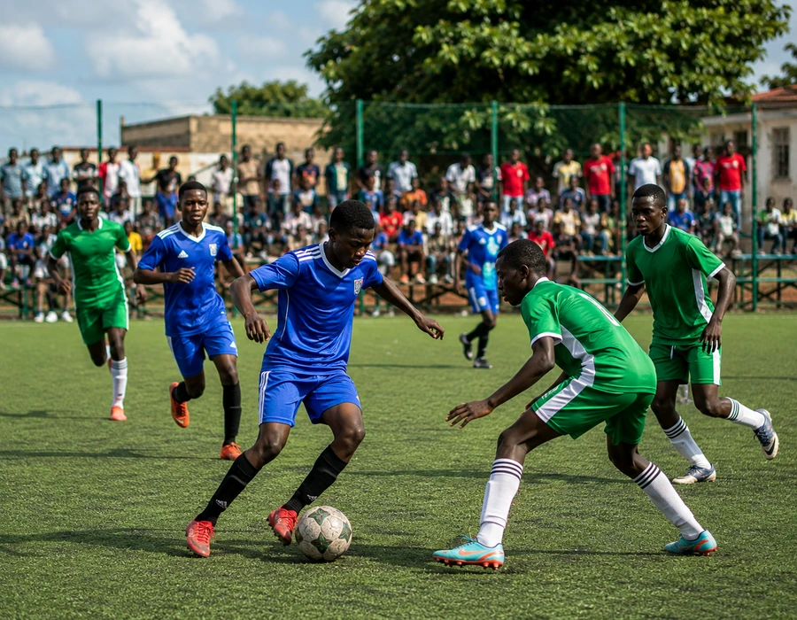 Jeunes participant à une activité sportive organisée par l’ONG Dream Team
