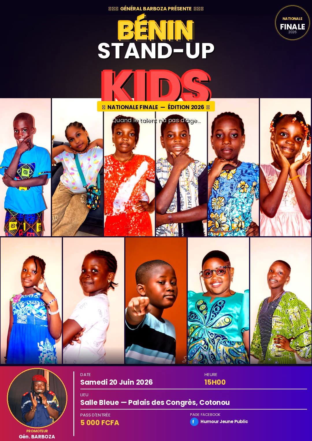 Finalistes Bénin Stand-Up Kids